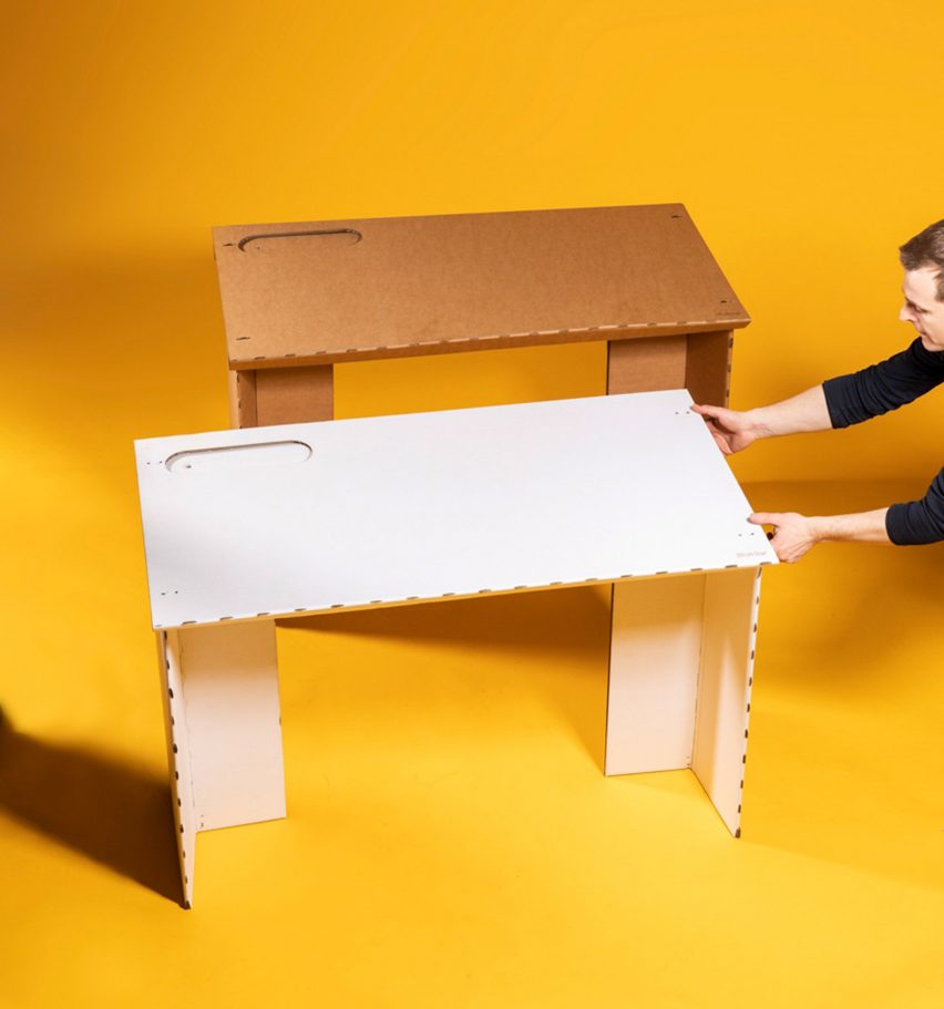Cardboard Desk By Stykka Helps People Work From Home In Self Isolation