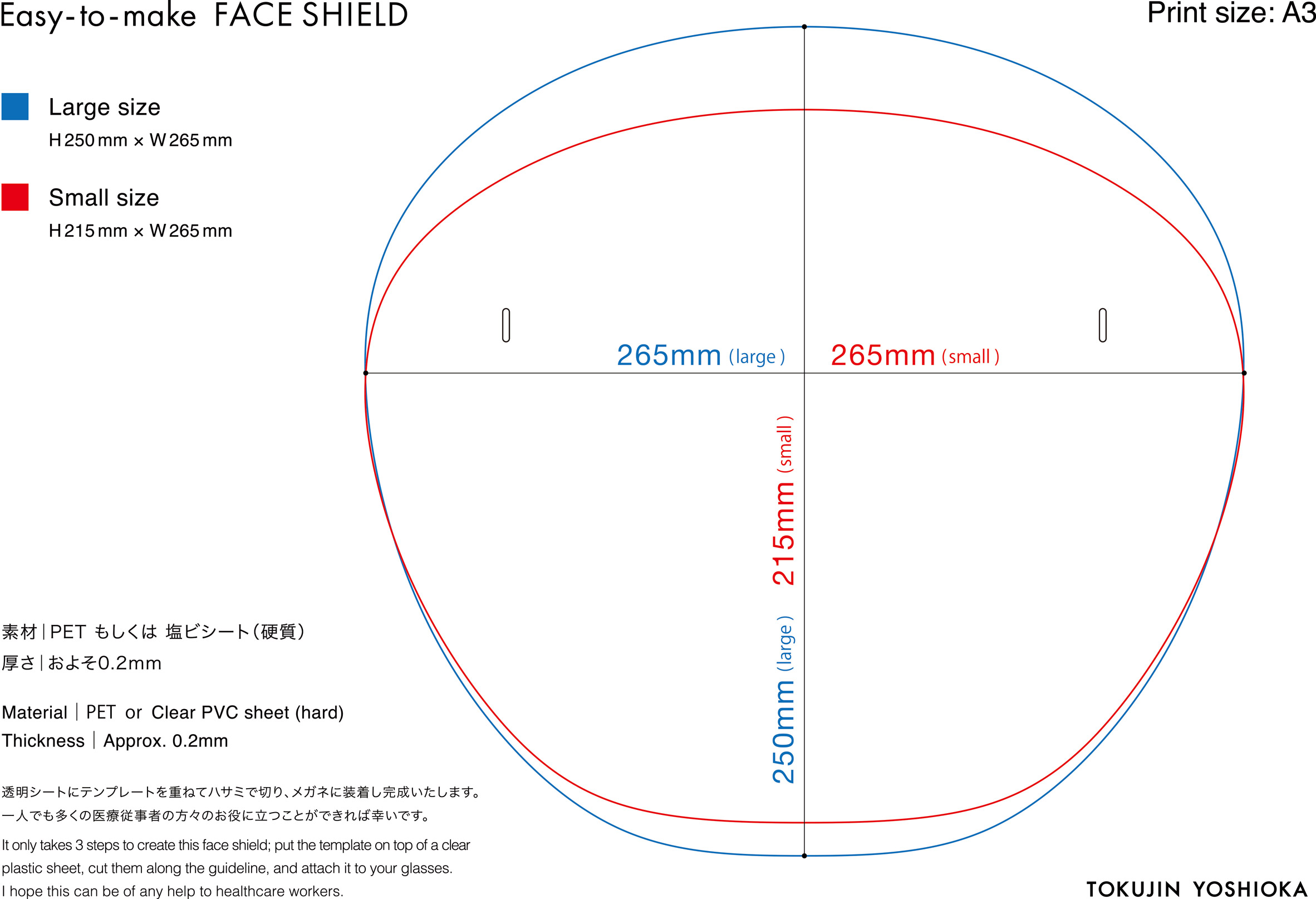 Tokujin Yoshioka shares three-step template for emergency face shields