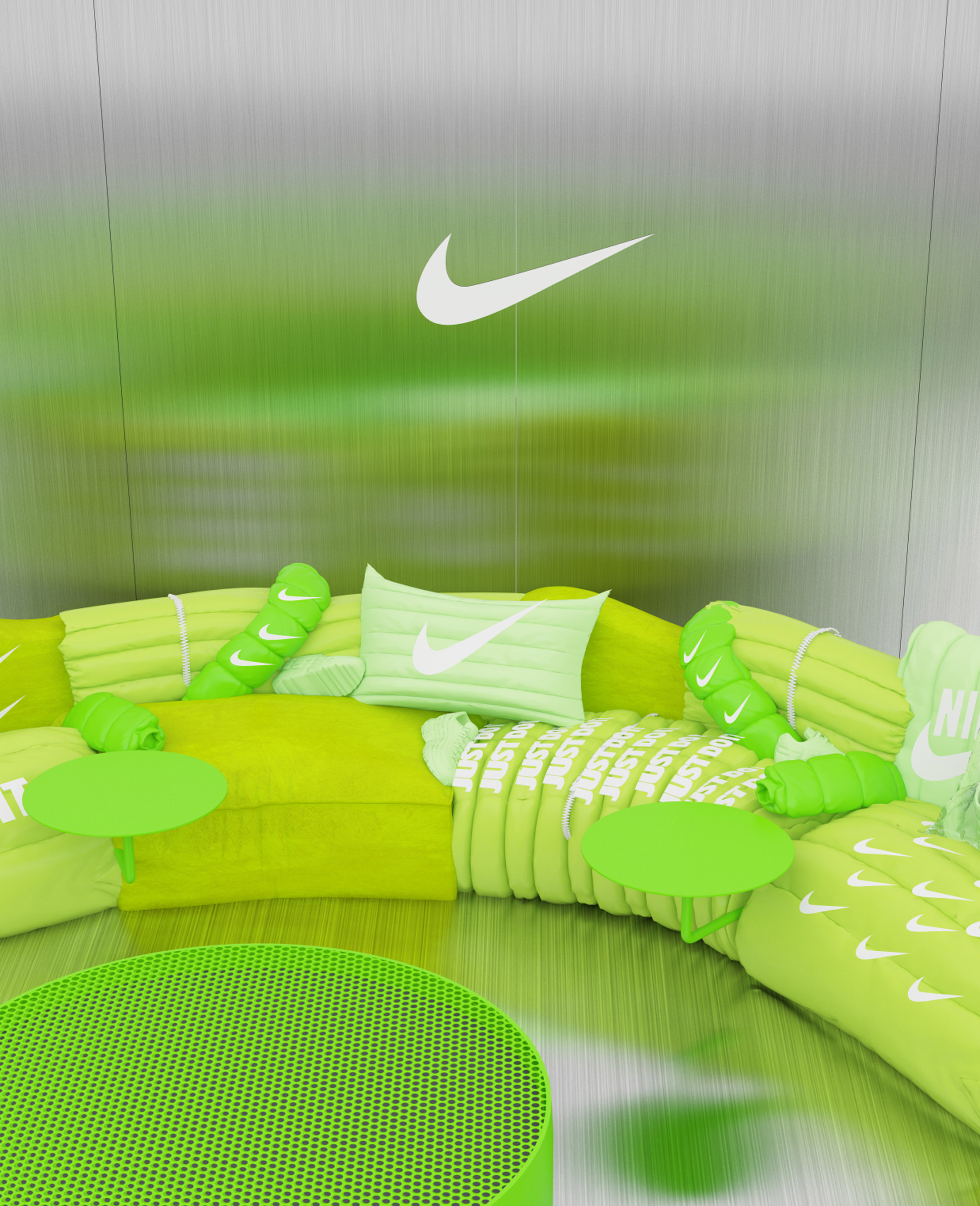 Crosby Studios designs upholstered green Nike
