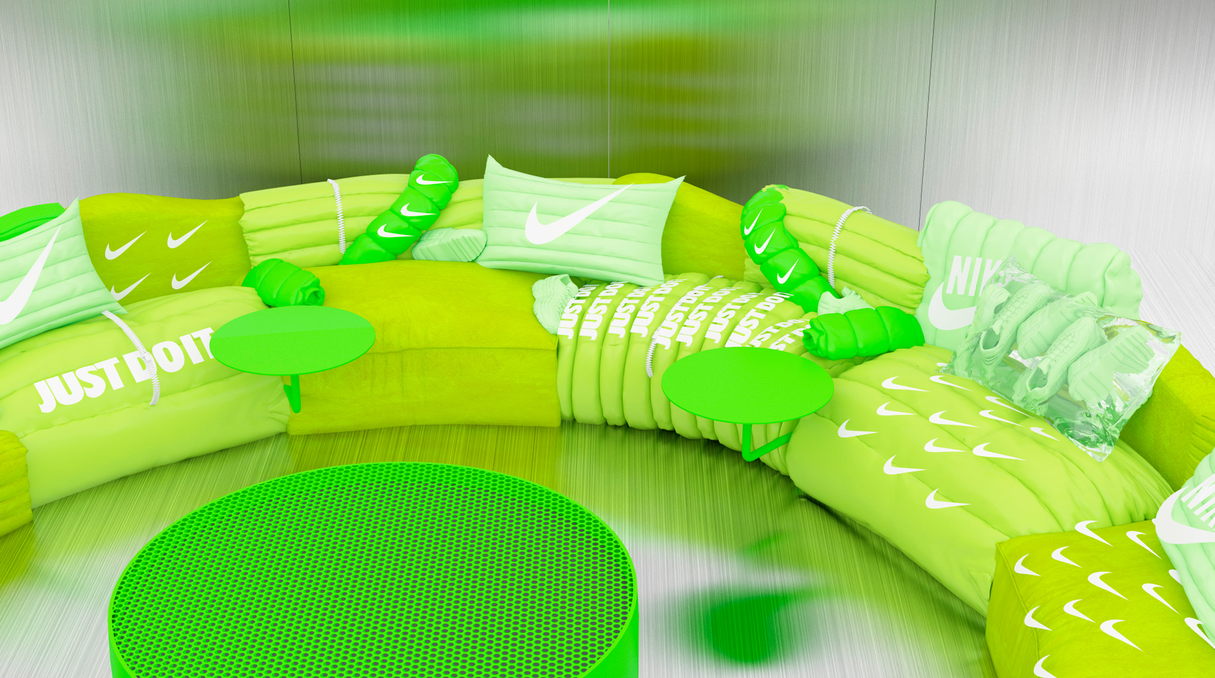 Crosby Studios designs upholstered green Nike