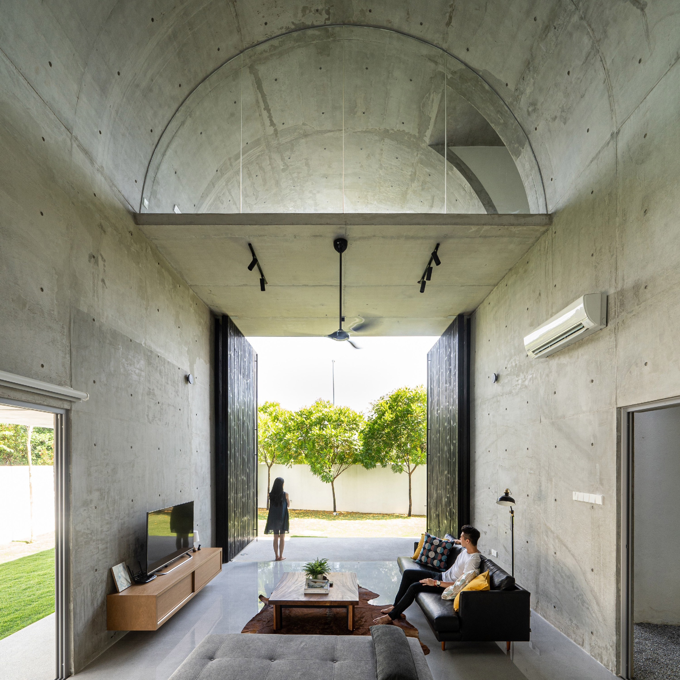 Bewboc House by Fabian Tan barrel-vaulted interior