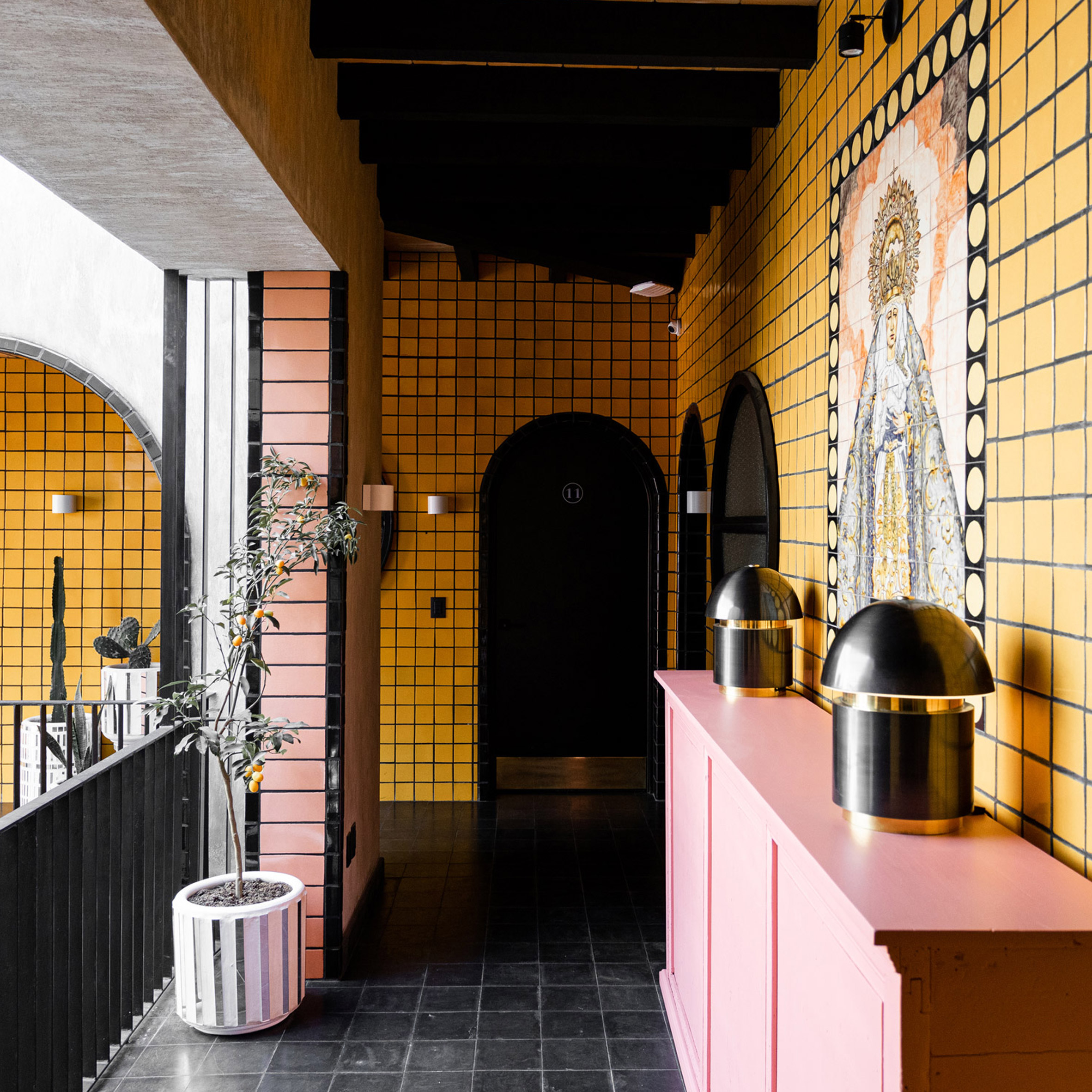 Colourful tiles and Mexican craft feature in Casa Hoyos hotel by