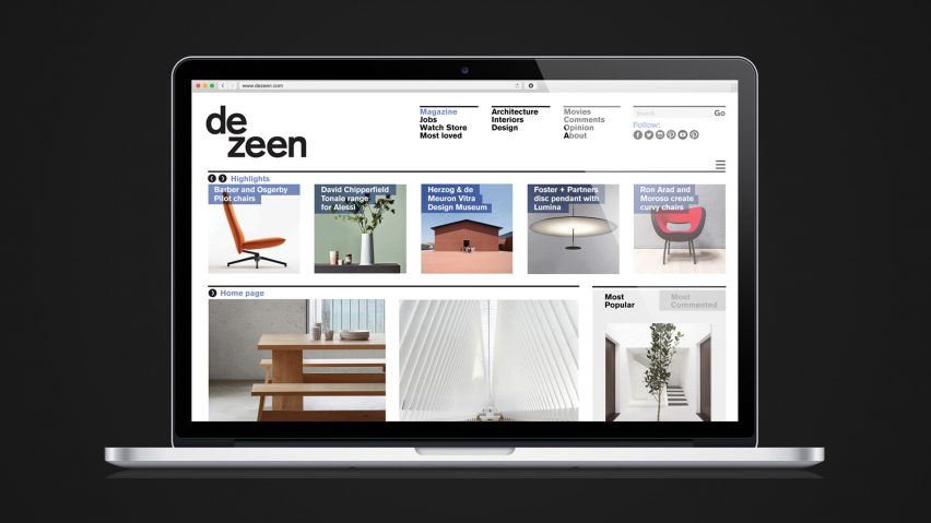 Dezeen soars to become one of the top 3,500 websites in the world