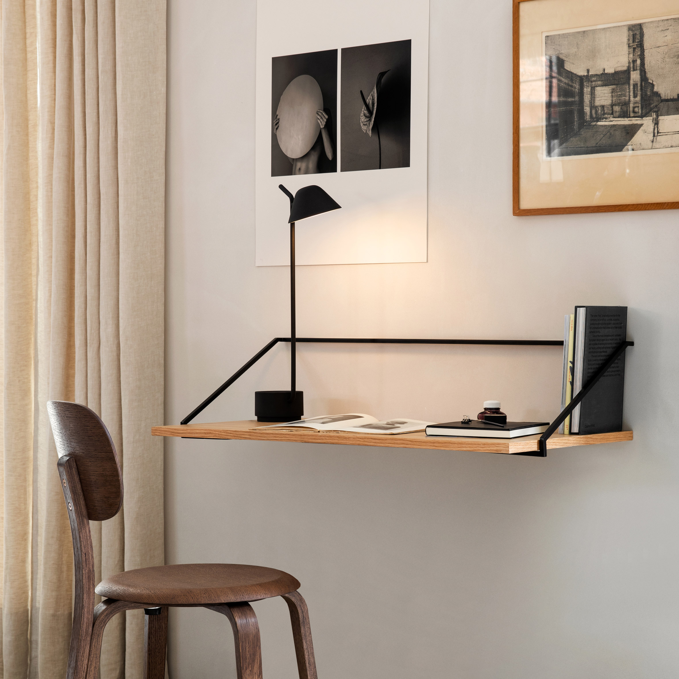 Home office furniture essentials: Rail Wall Desk by Keiji Ashizawa for Menu