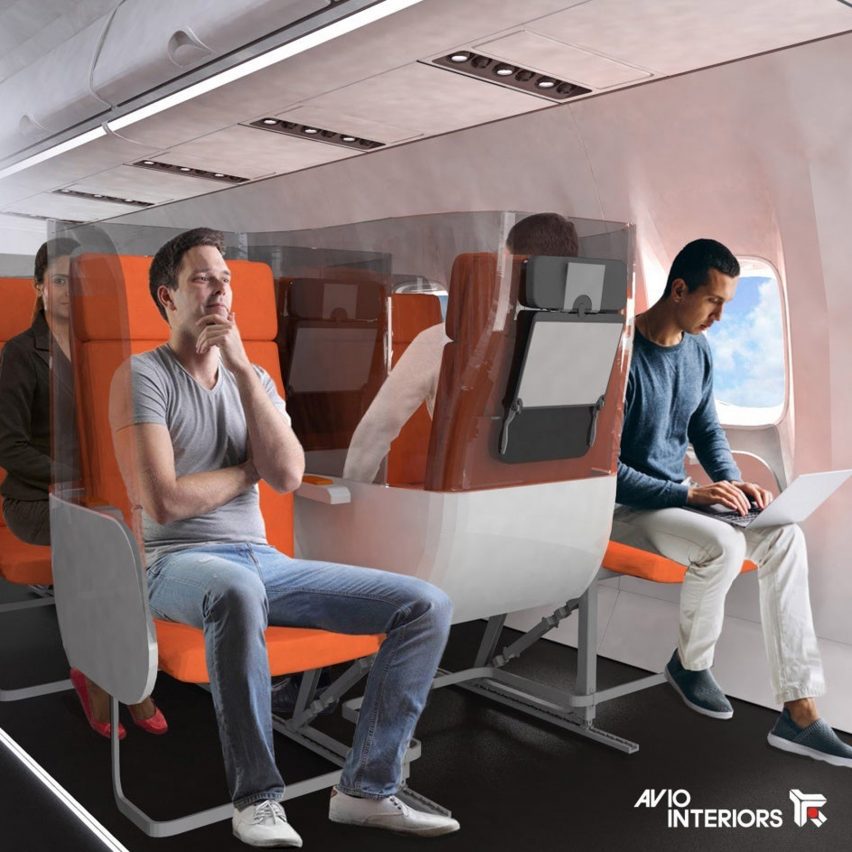 Daily coronavirus architecture and design briefing: Aviointeriors proposes yin-yang seating for safer flying