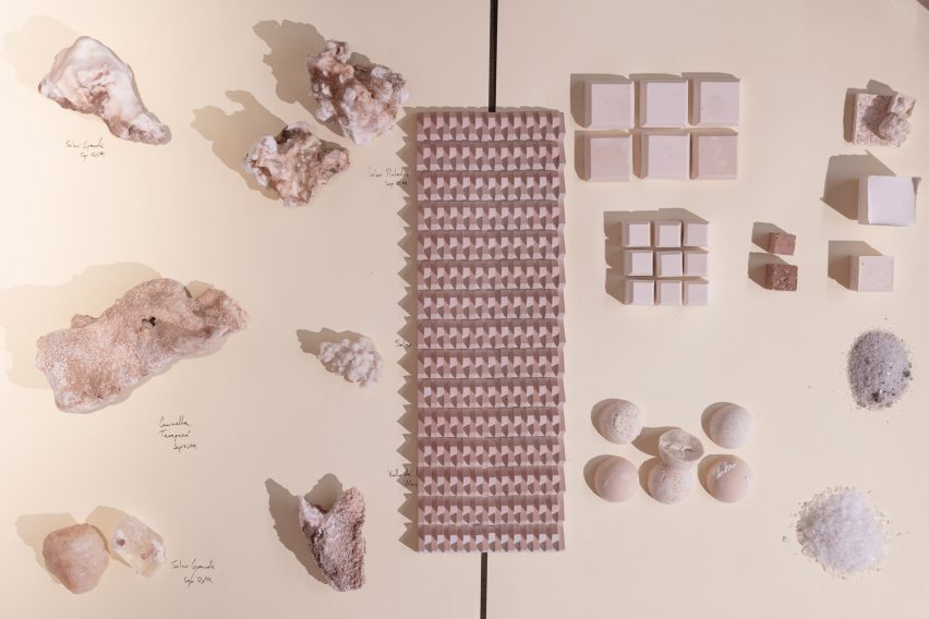 Mále Uribe Forés makes "living" wall tiles from Chilean desert salt