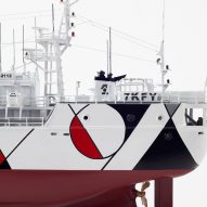 Nendo adorns Shofukumaru longliner boat with graphic patterns to recall life on land