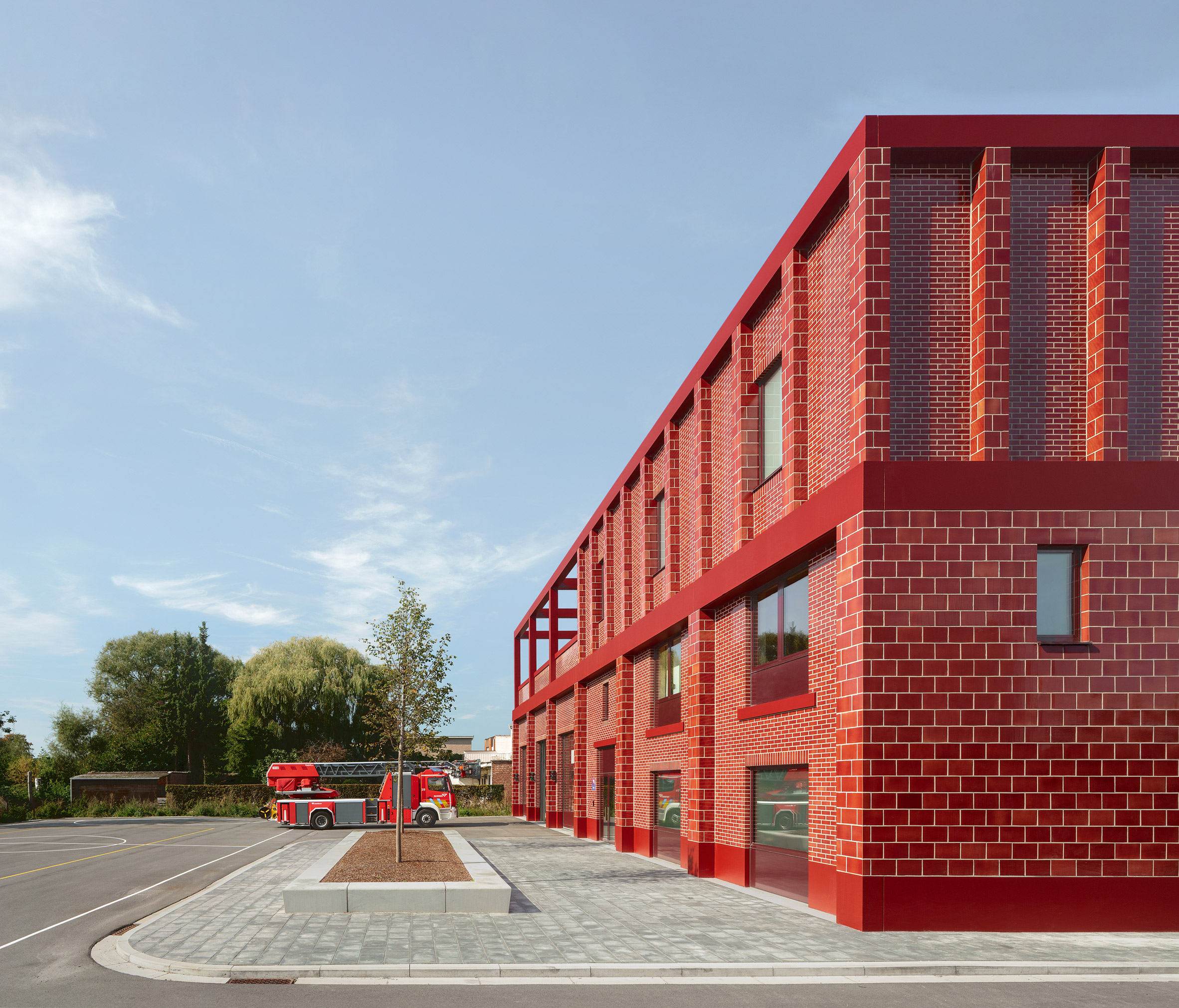 Red Fire Station Wilrijk by Happel Cornelisse Verhoeven