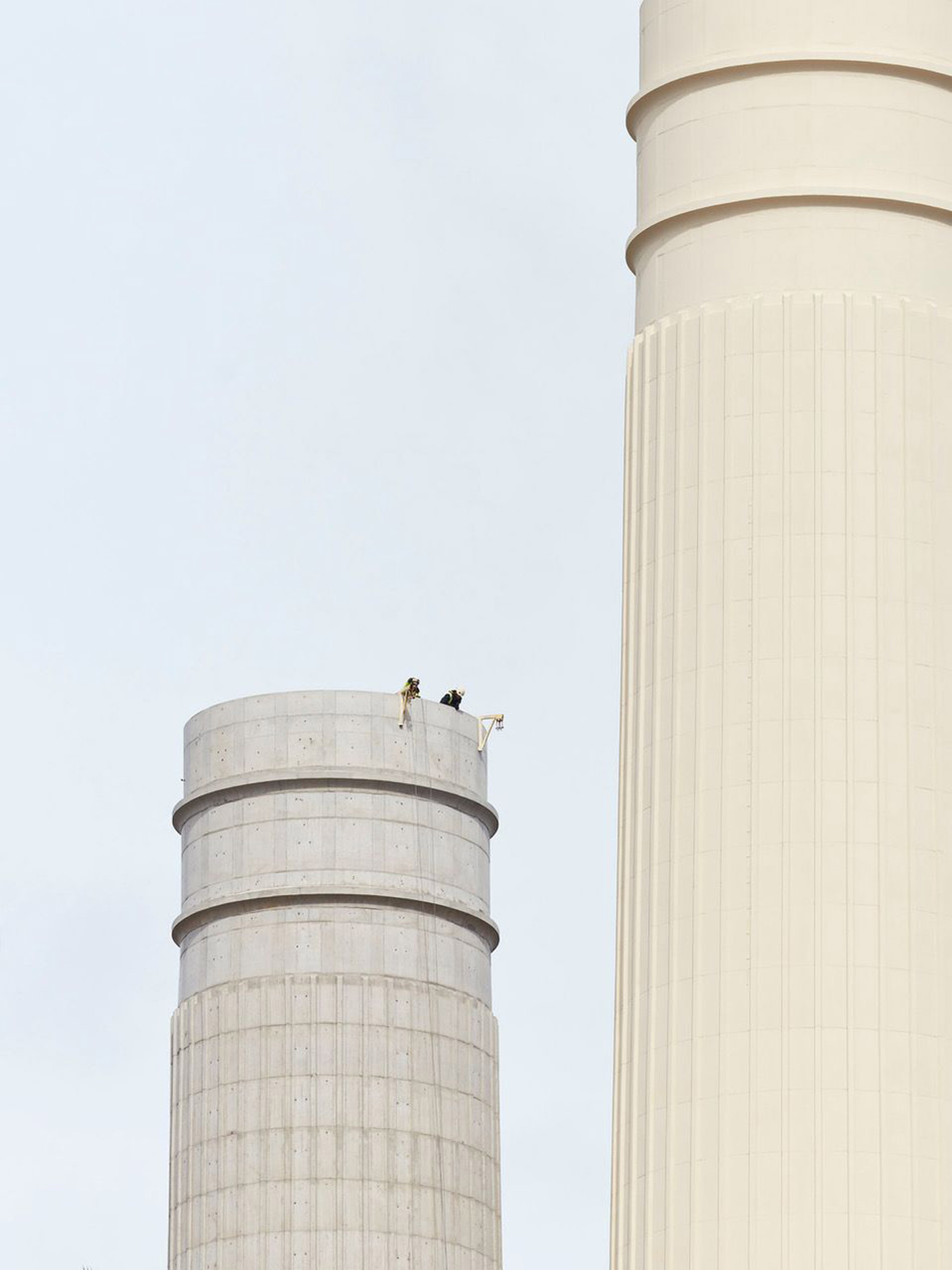 Battersea Power Station chimneys by Dennis Gilbert