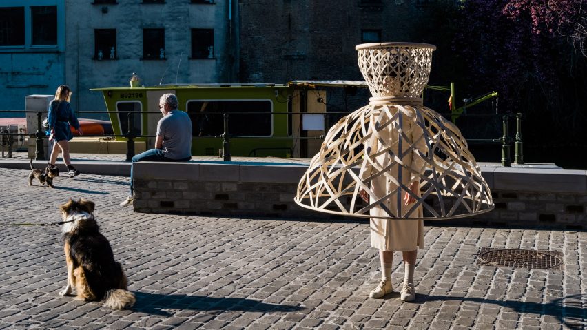 Livable's Well-Distance-Being project encourages social distancing with wearable rattan cages