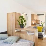 Shipping containers turned into micro apartments by Containerwerk