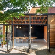 Office Ou turns Toronto garage into workshop, conservatory and dining room