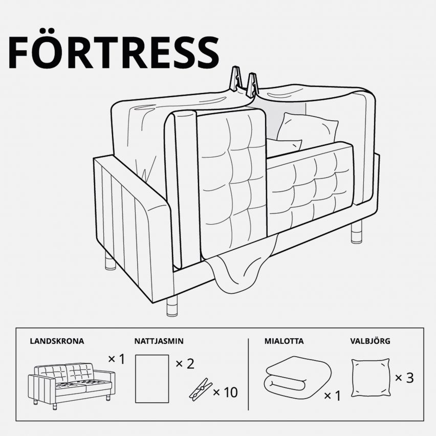 IKEA Russia designs for forts children in lockdown
