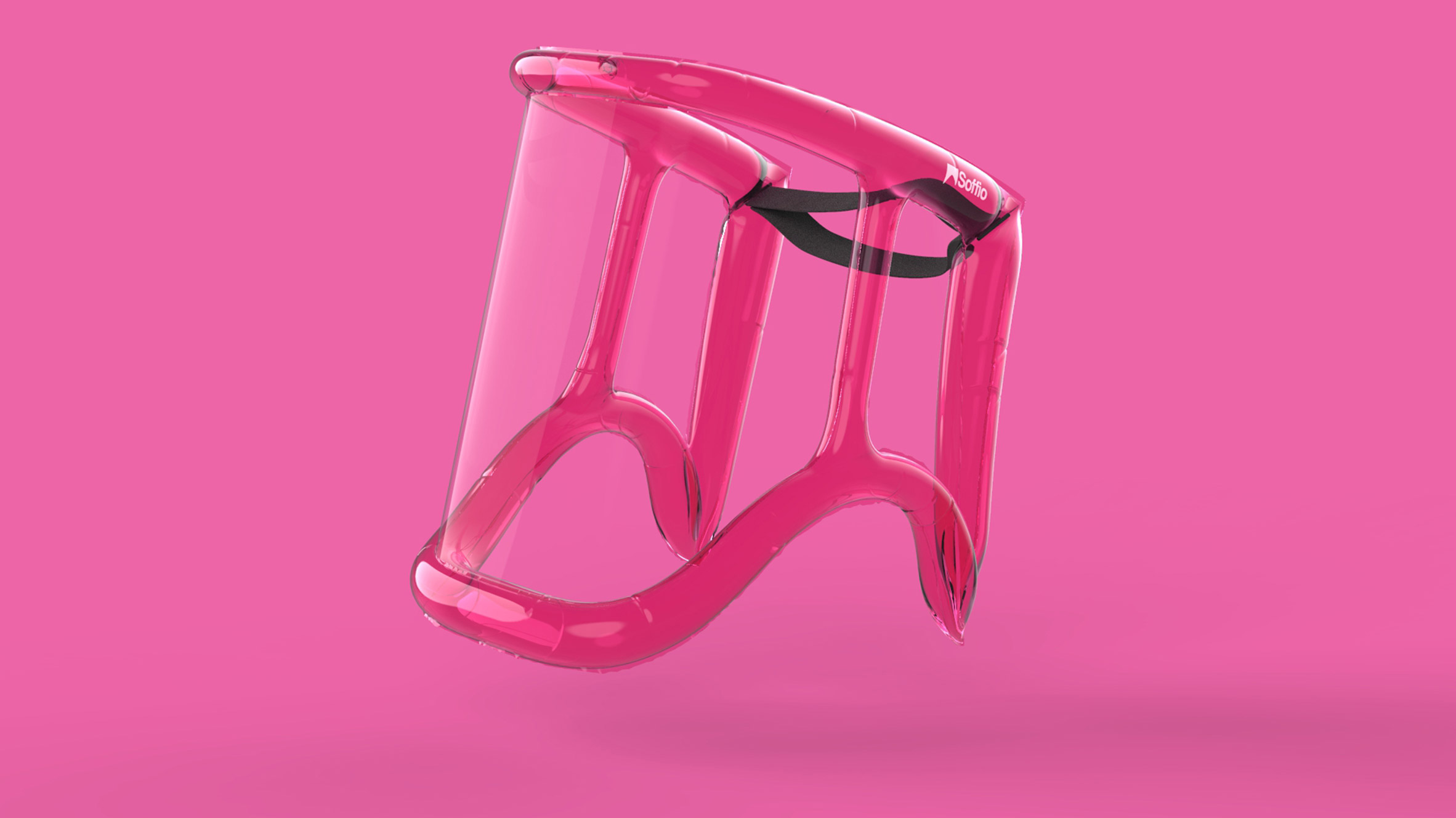 Soffio inflatable face shield by MARGstudio, Alessio Casciano Design and Angeletti Ruzza