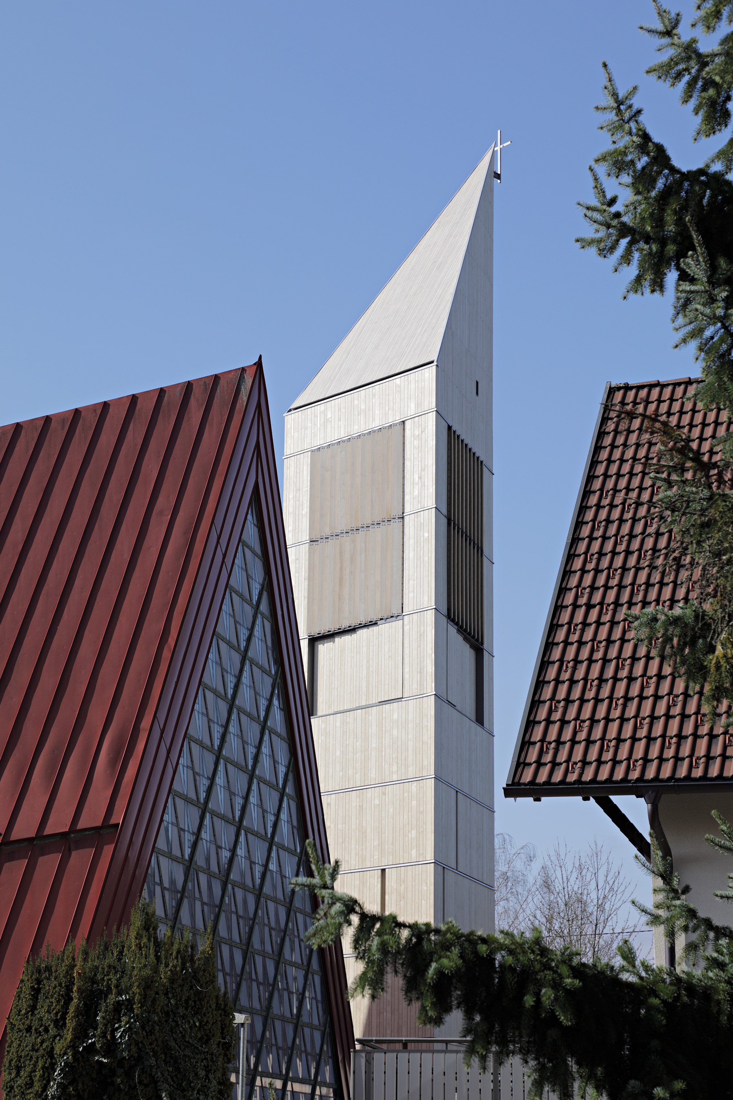 St Georg church tower in Bleibach, Black Forest by Architektur3