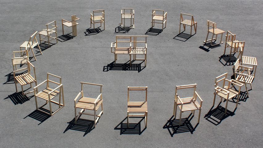 Tom and Will Butterfield invite designers to reimagine 19 bare timber chairs