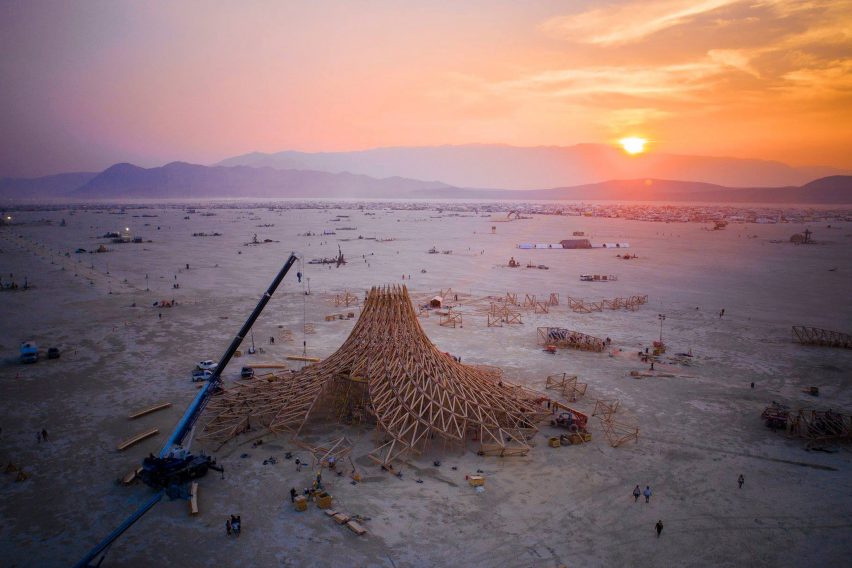 Arthur Mamou-Mani's Galaxia temple for Burning Man 2018
