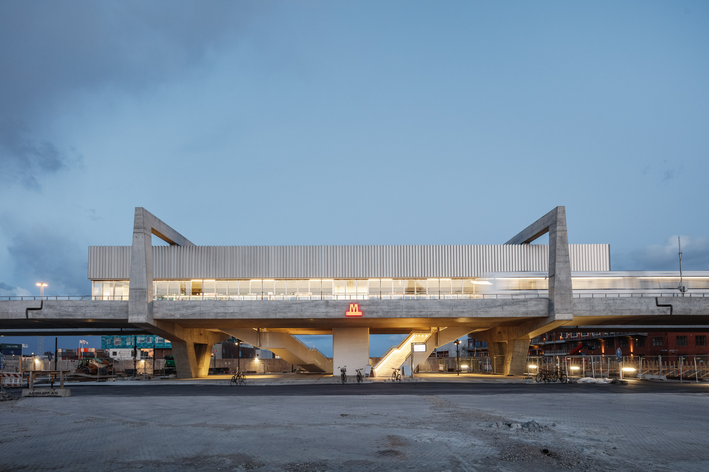 Cobe and Arup unveil elevated Metro station in Copenhagen docklands
