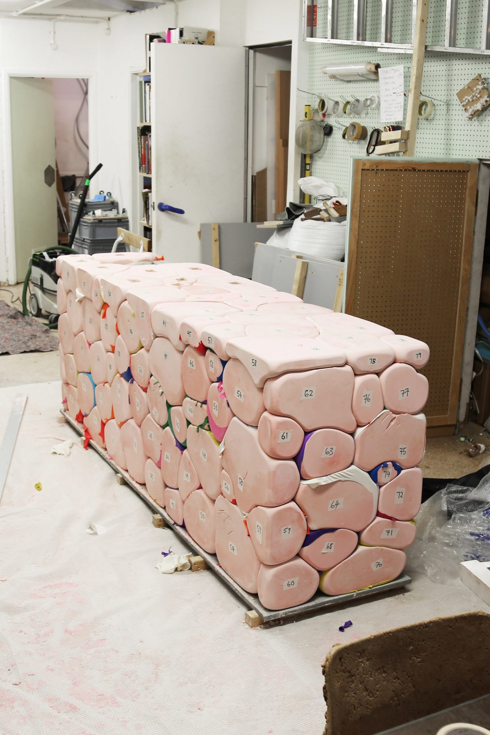 Hem reveals design process behind Soft Baroque's Puffy Brick counter