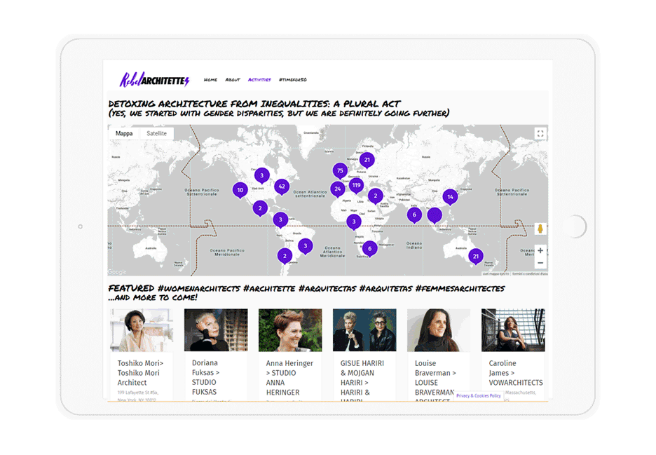 Women Architects World Map by Rebel Architette