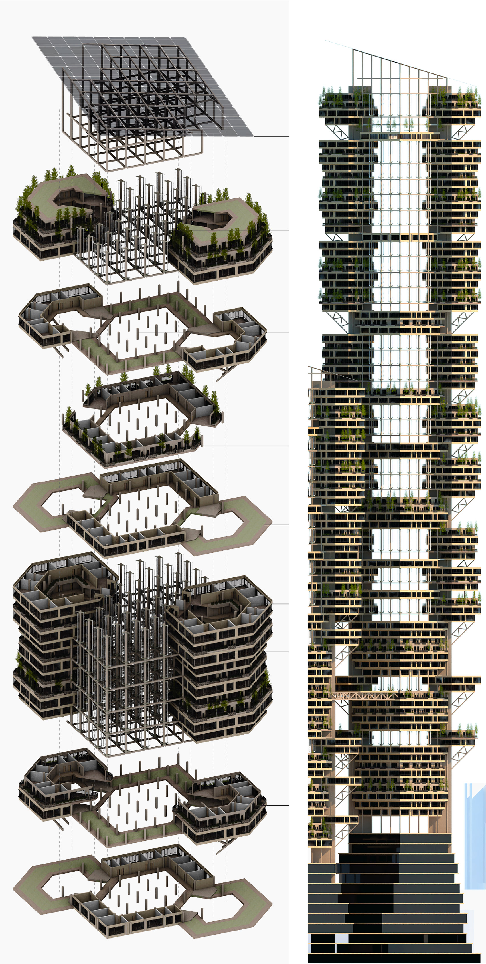 Verteco City, An Ecological Prototype for Hong Kong 2050 by Chua Rui Xiang