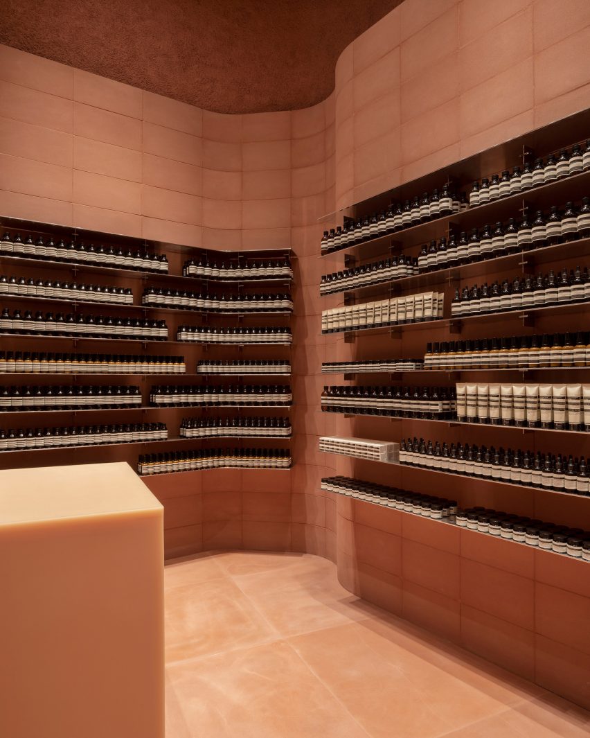 Aesop store by Al-Jawad Pike at Westfield shopping centre in Sheperd's Bush, London