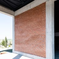 Kitrvs winery's parametric facades built using augmented bricklaying by Gramazio Kohler Research at ETH Zürich
