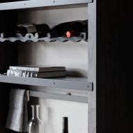 Color Box Bar shelving unit by Henrybuilt