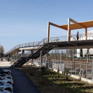 Footbridge in Angers by Dietmar Feichtinger Architectes