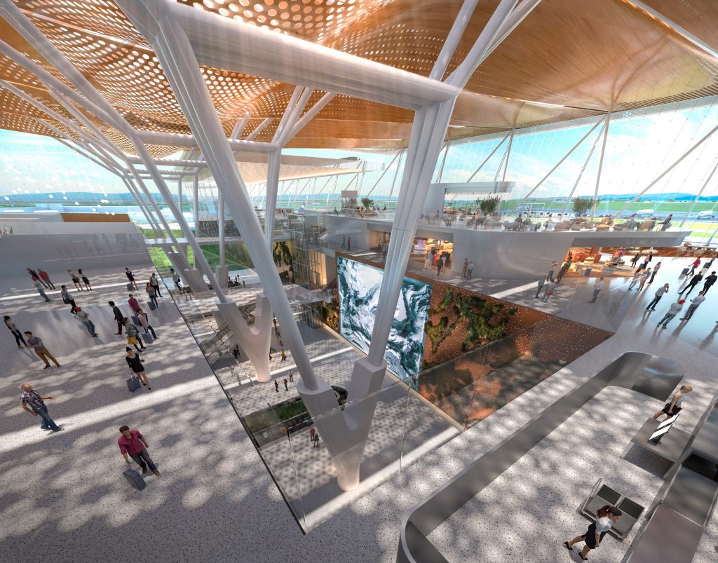CallisonRTKL unveils Guadalajara airport terminal informed by canyons