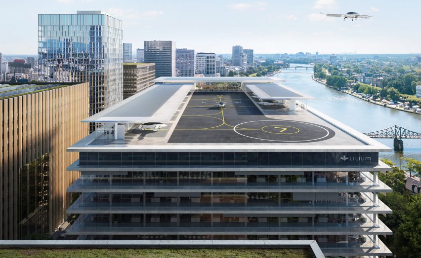 Urban vertiports by flying taxi startup Lilium