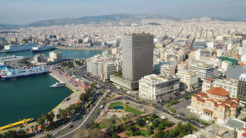 PILA designs facades to rejuvenate Greece's long-abandoned Piraeus Tower