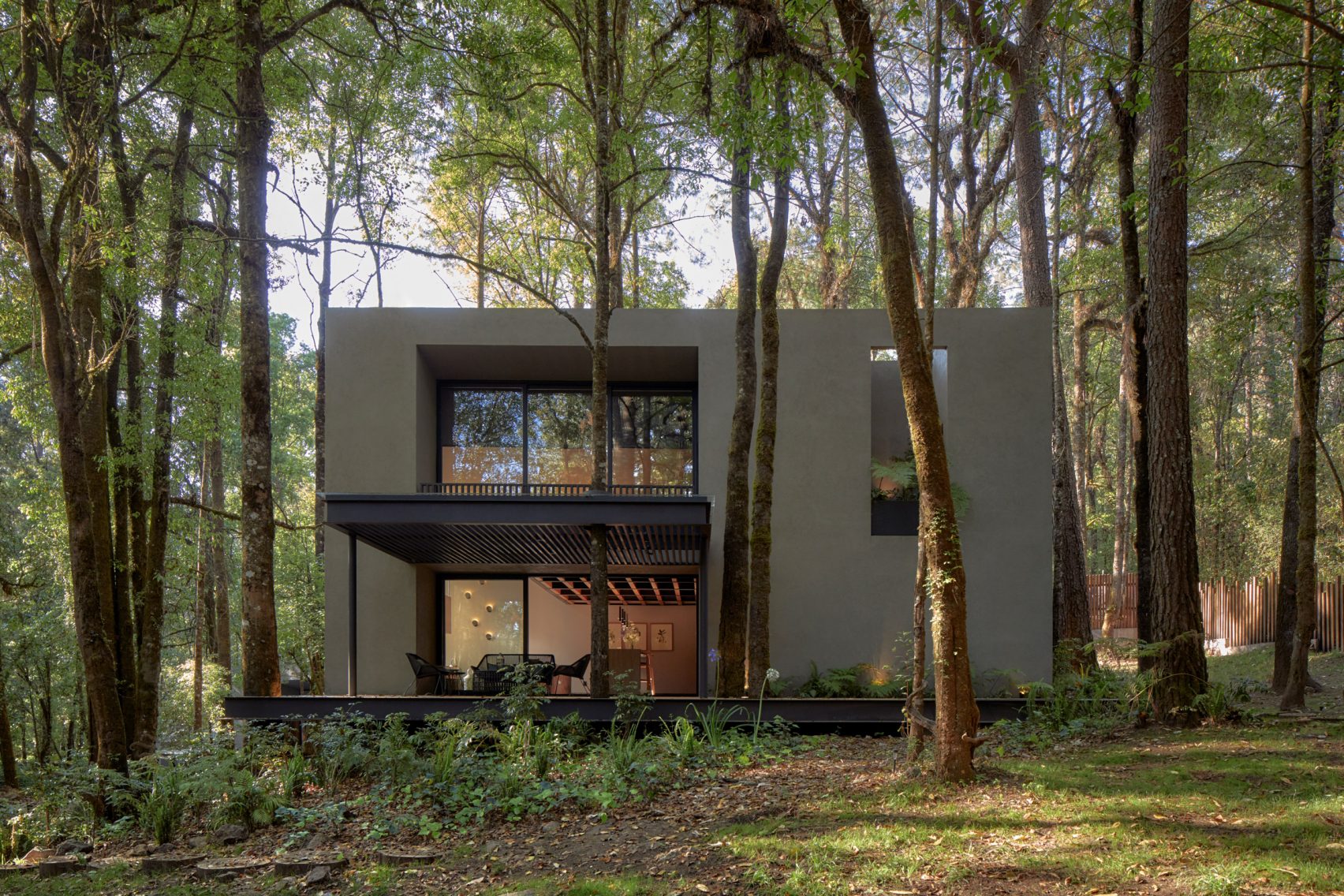 Weber Arquitectos Builds San Simon Cabins From Volcanic Rock