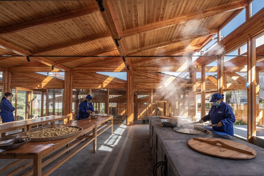 Wooden tofu factory in village of Caizhai, China, by DnA_Design and Architecture