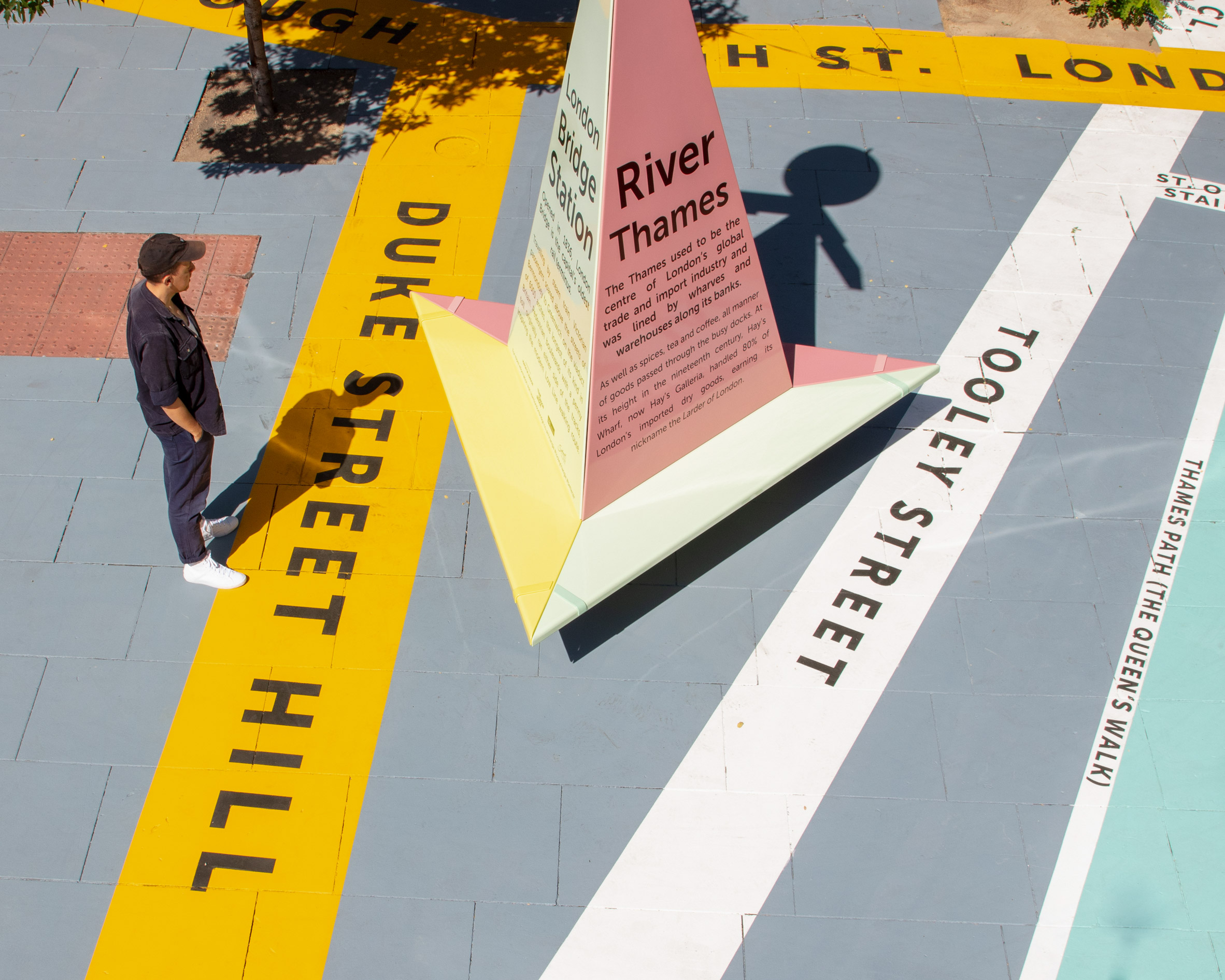Charles Holland Architects designs The Tooley Street Triangle wayfinding installation for the London Festival of Architecture