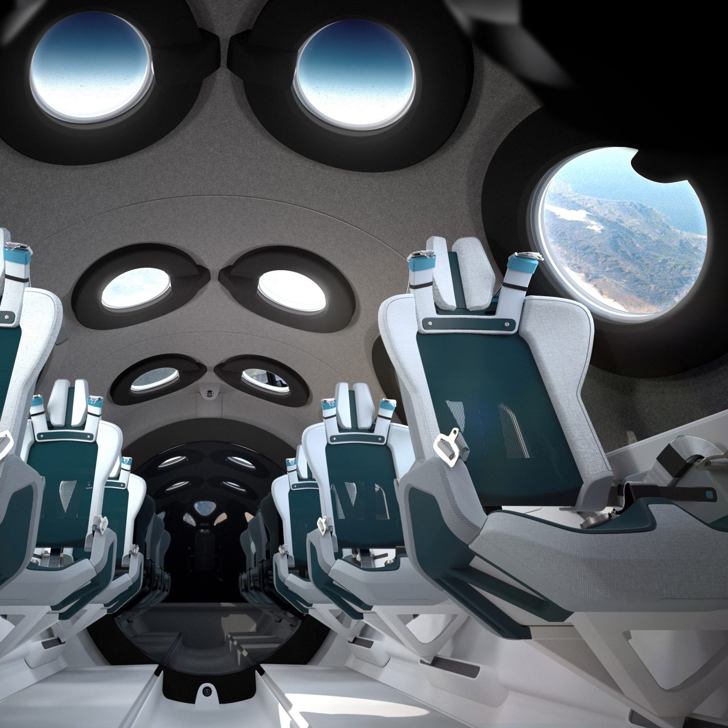 Seymourpowell designs Virgin Galactic spaceship cabin to maximise views