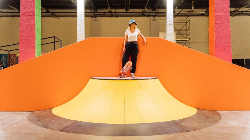 Colorama skate park within La Condition Publique in Lille, France, by Yinka Ilori 