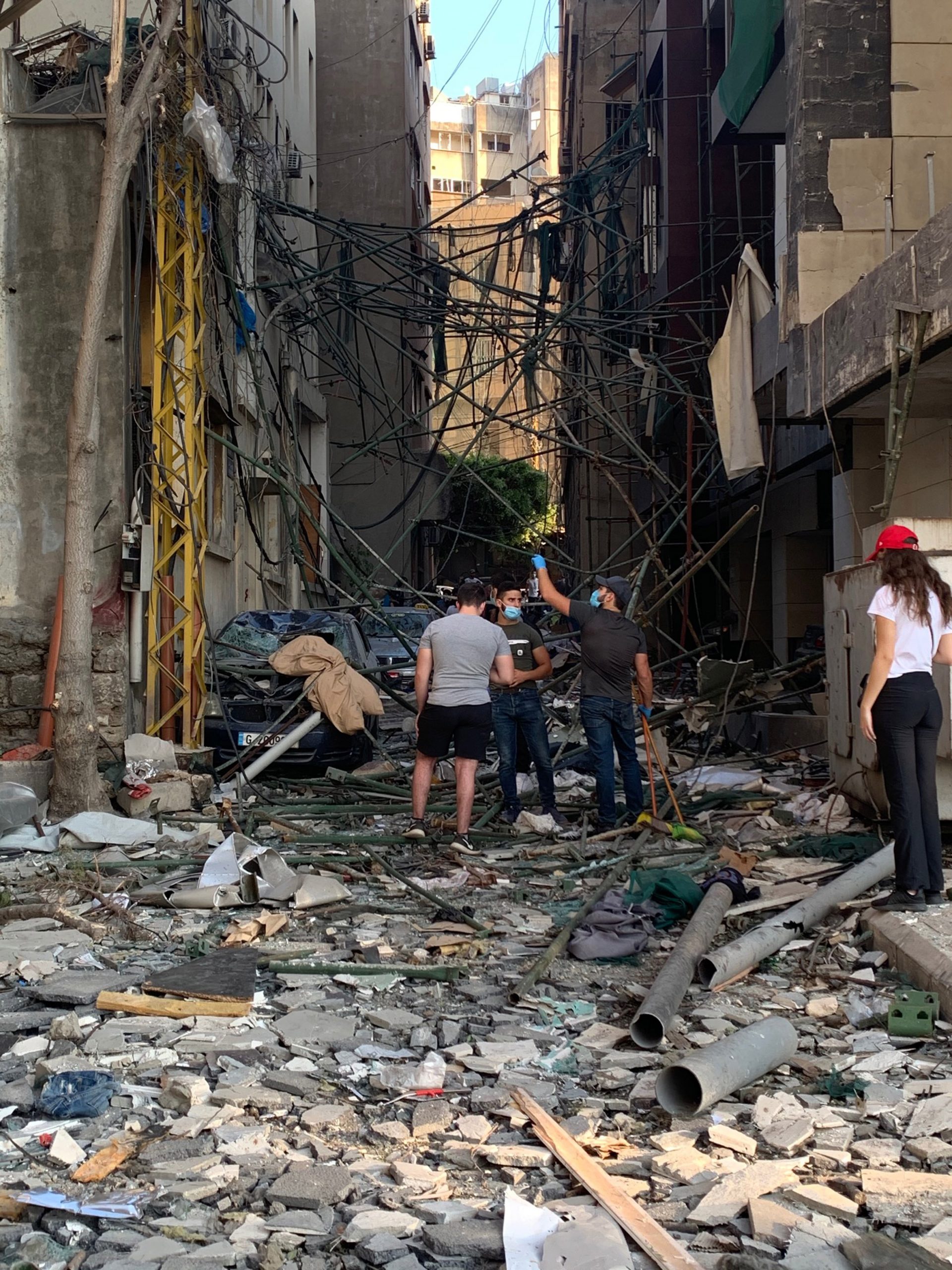 Street in Beirut after explosion