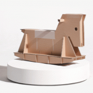André Cardoso transforms Samsung Eco-Package cardboard box into rocking horse