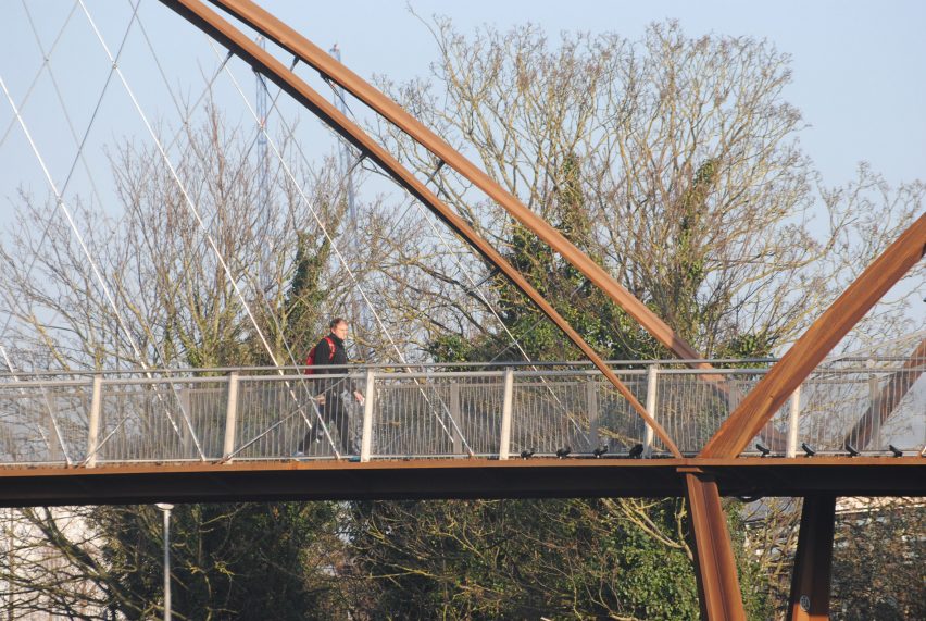 Chiswick Park Footbridge by Useful Studio in Chiswick, west London