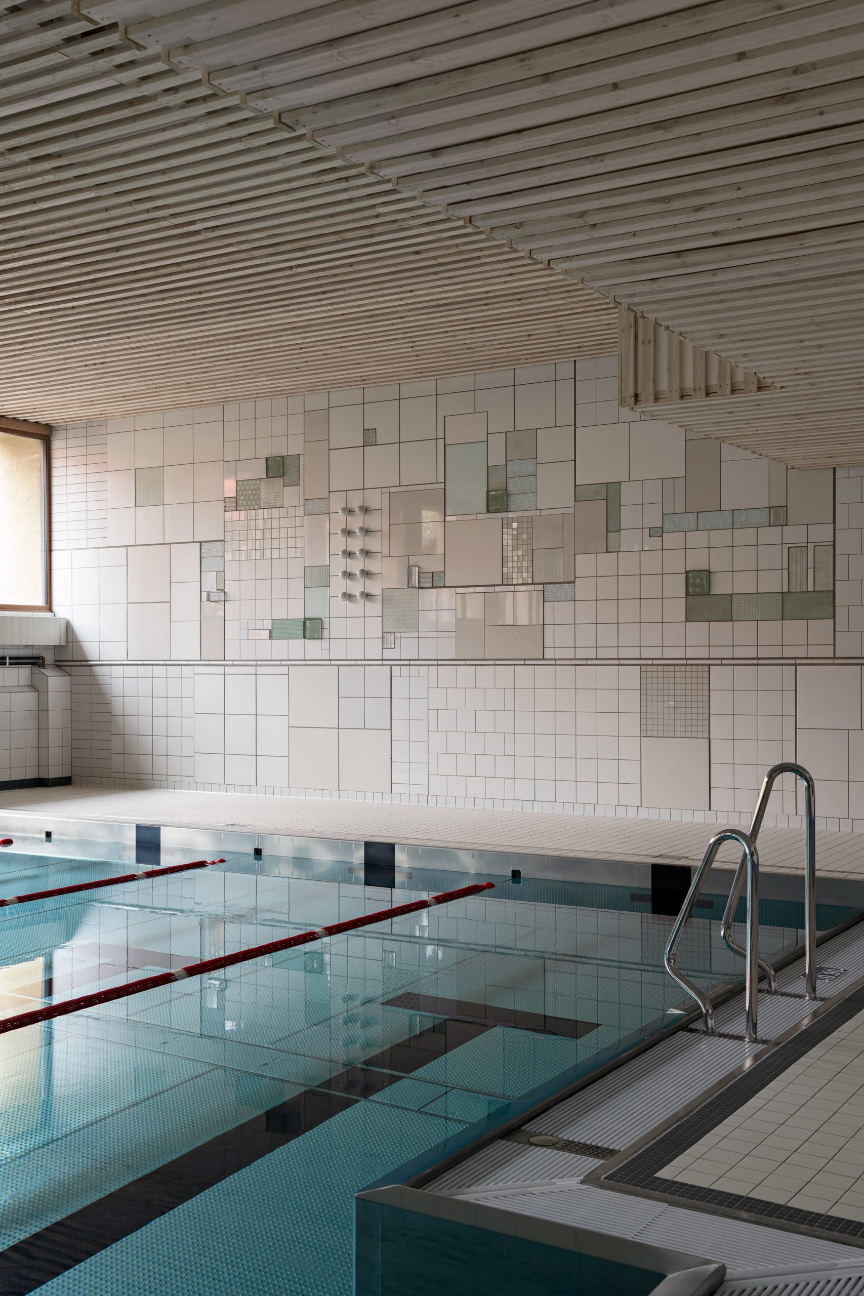 Swimming pool mural by Folkform