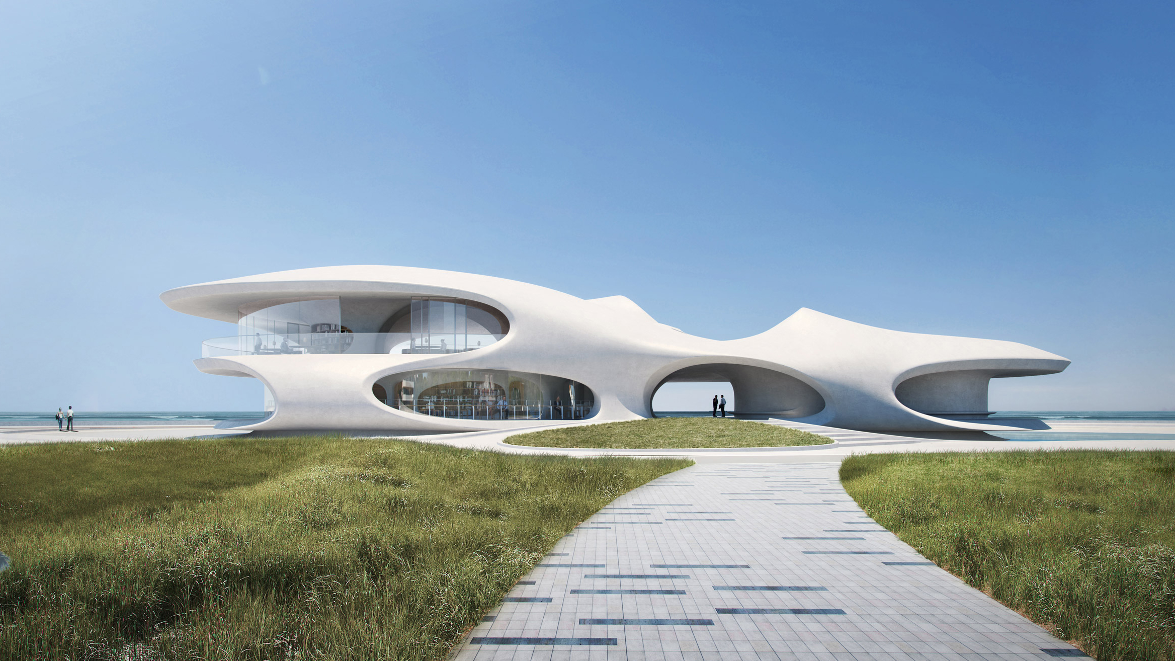 MAD revealed its design for a library in the Chinese city of Haikou