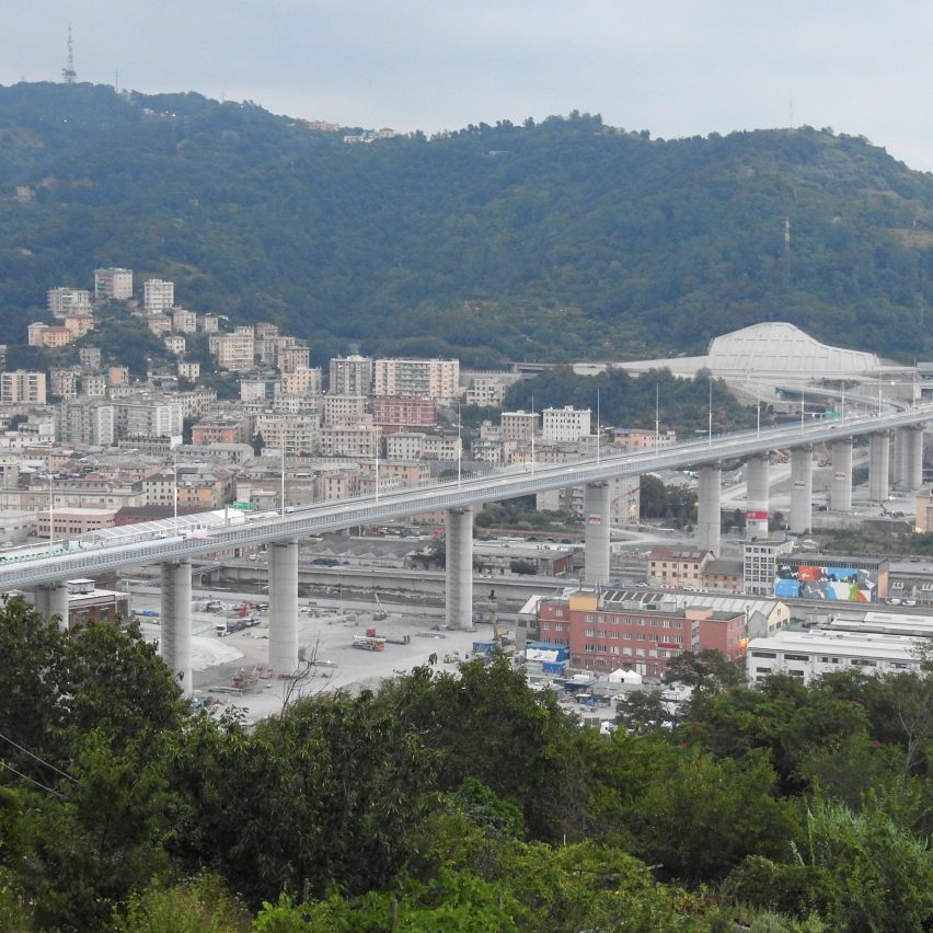 Renzo Piano unveils replacement for collapsed motorway bridge in Genoa