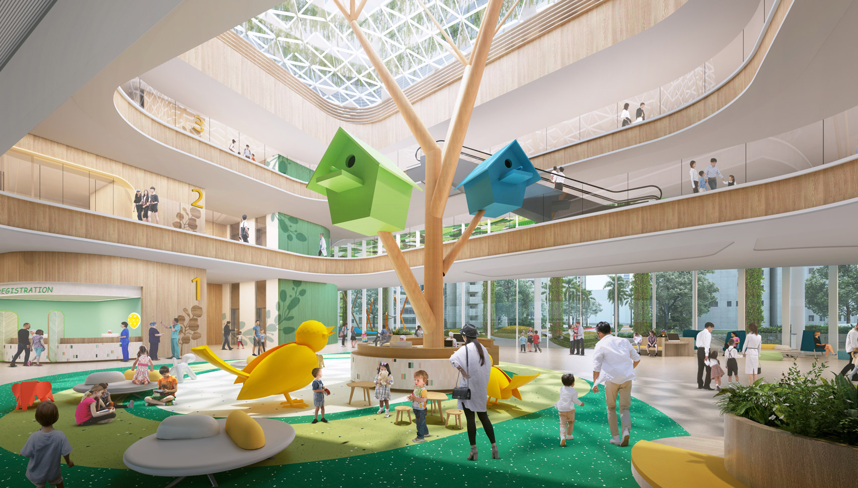 Shenzhen Children's Hospital and Science and Education Building by B+H Architects for China