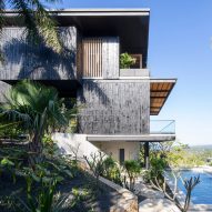 Charred teak wood clads Costa Rica house with views of the Pacific Ocean