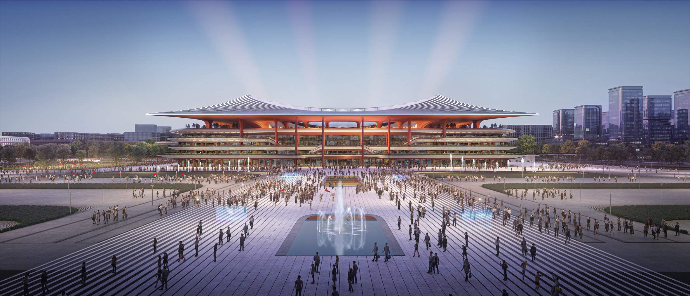 Xi'an International Football Centre stadium proposal by Zaha Hadid Architects in China