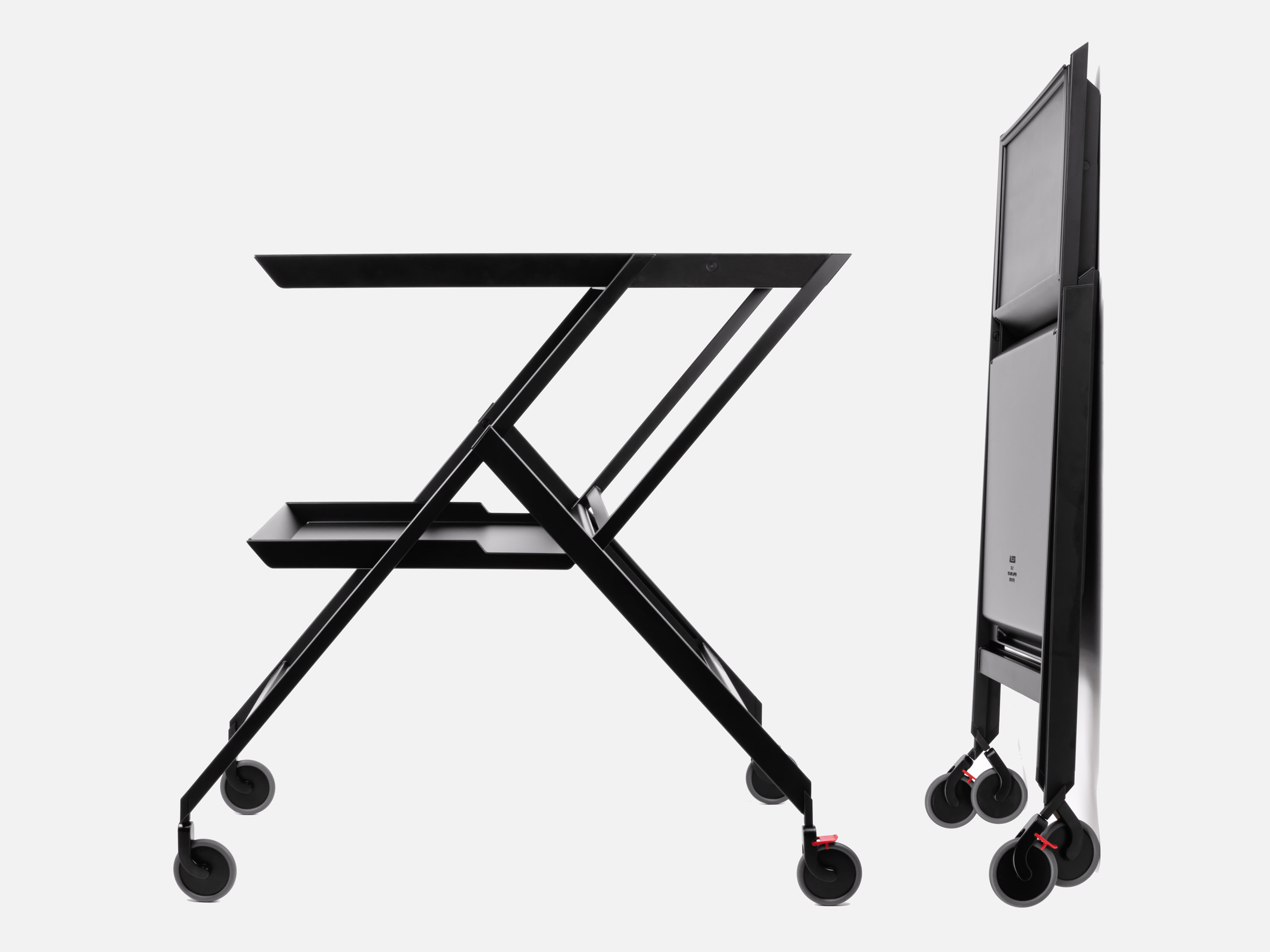 Plico folding trolley and desk by Richard Sapper, reissued by Alessi