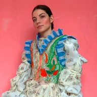 Alexandra Sipa weaves discarded electrical wires together like lace for graduate fashion collection