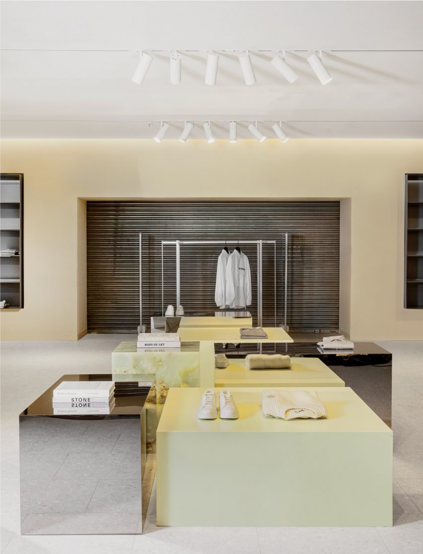 Menswear department in Alsterhaus, Hamburg designed by Norm Architects