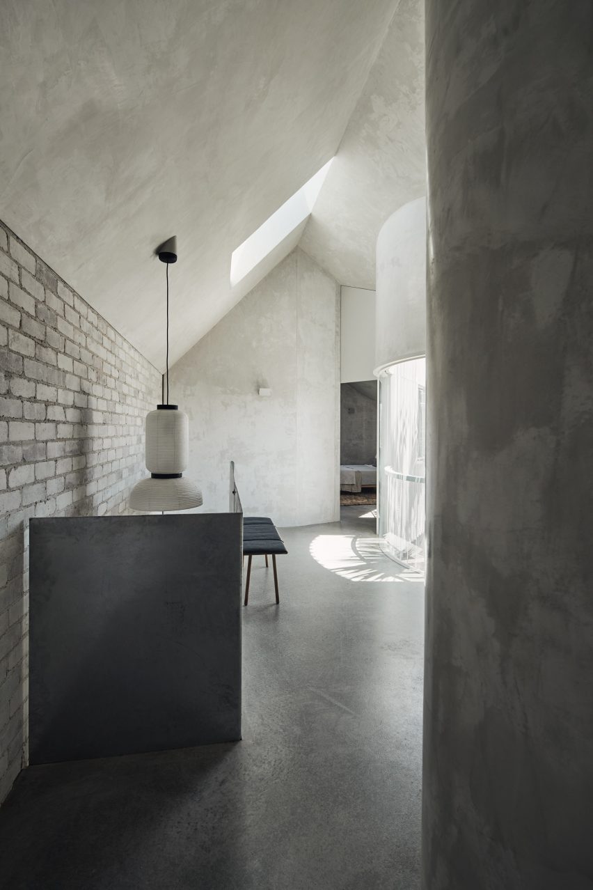 Concrete floors at holiday home in Bondi
